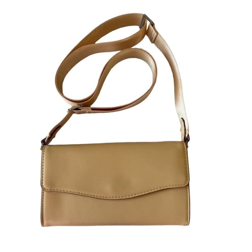 Peach Crossbody Bag Small Adjustable Strap Snap Closure A new day